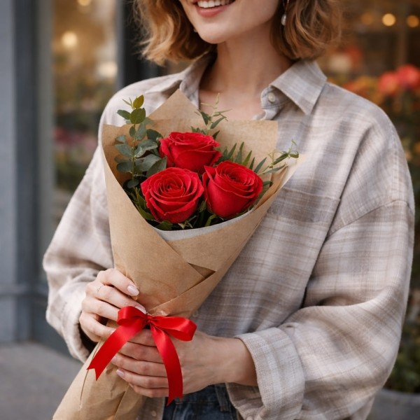 3 маленькие розы