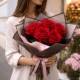 Букет 5 красных роз 50 см