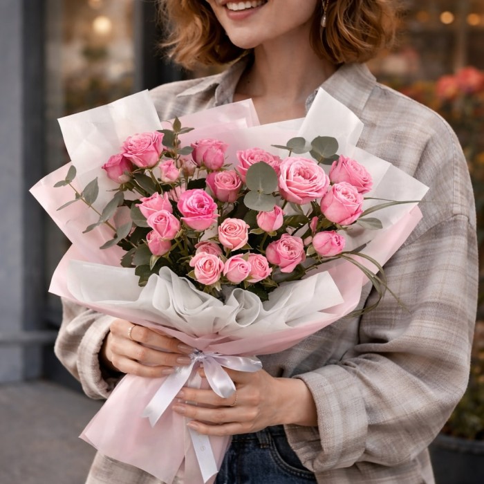 Мелкие розы букет