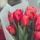 Букет 15 красных тюльпанов
