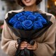 Букет 15 синих роз