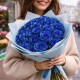Букет 21 синяя роза