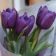 Букет 3 фиолетовых тюльпана