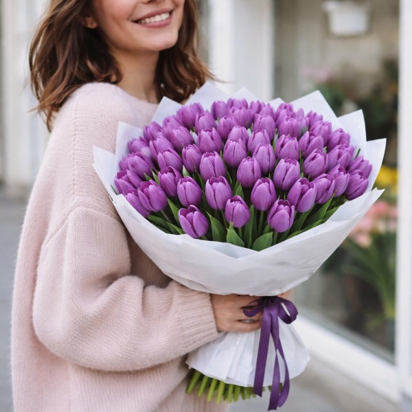 51 фиолетовый тюльпан