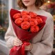 Букет 9 коралловых роз