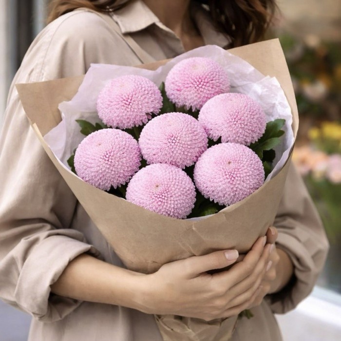 Букет 7 хризантем Момоко